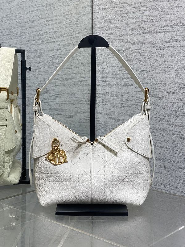 Dior Toujours Hobo Bag White Mini