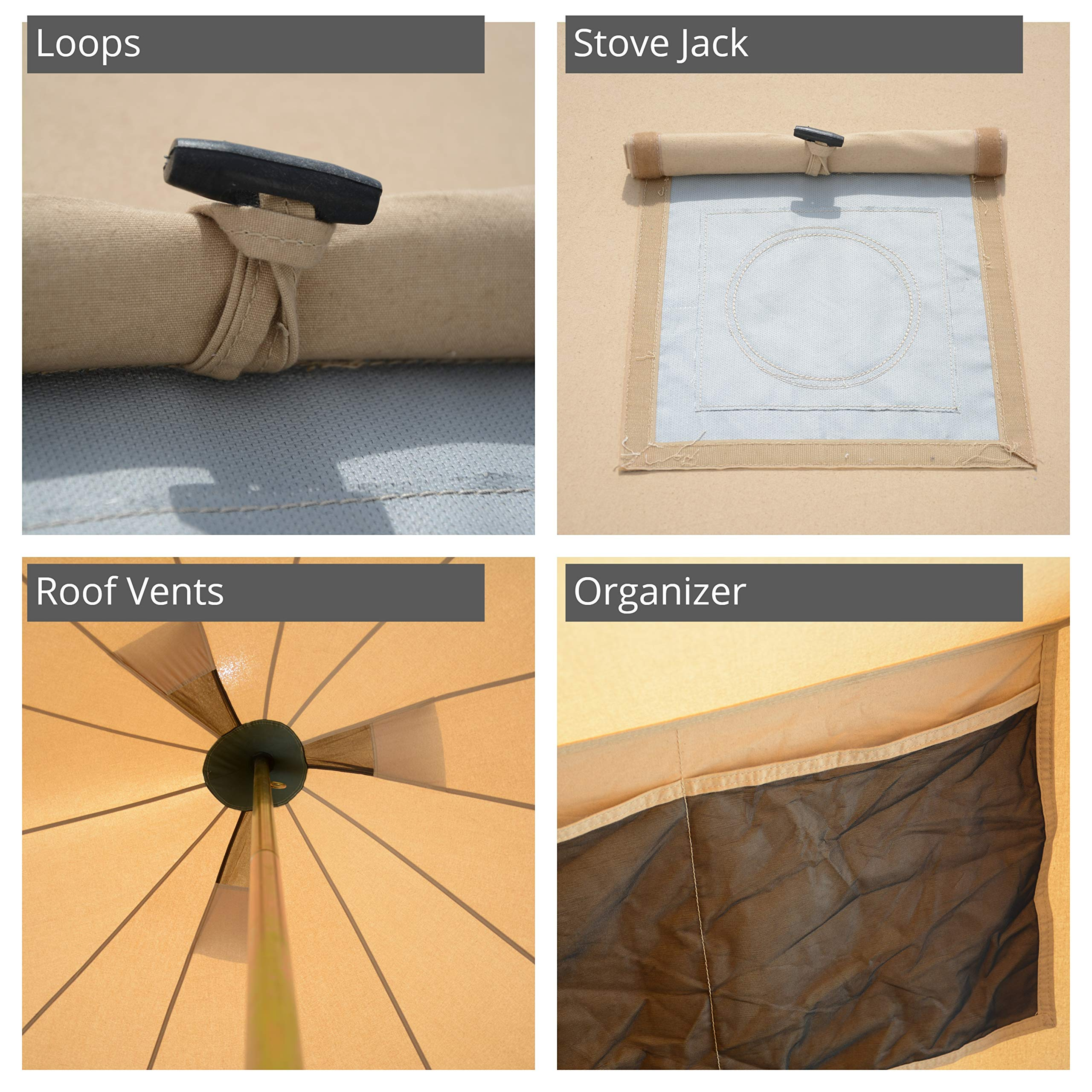 Regatta Canvas Bell Tent - withStove Jack
