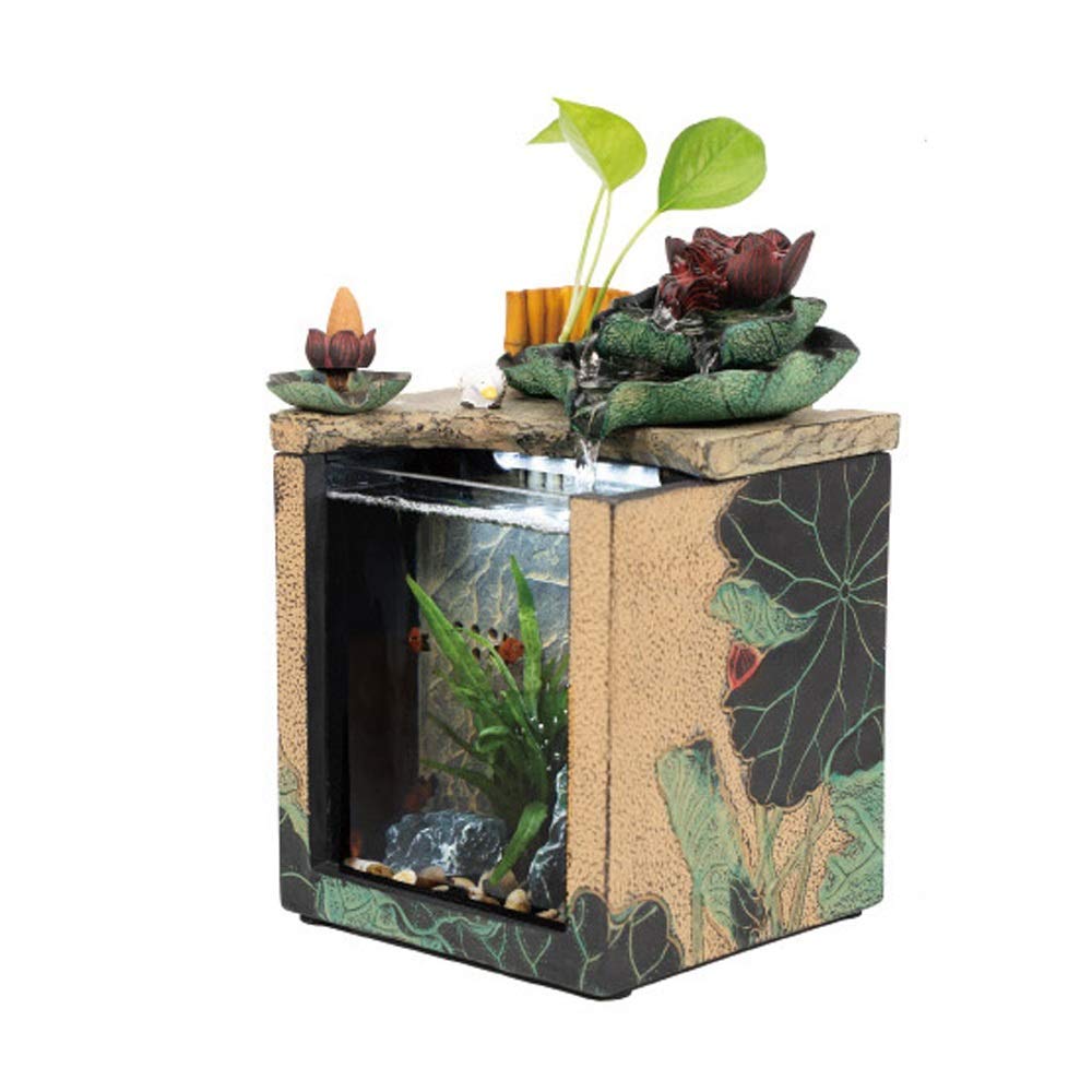 Small Landscape Fish Tank Desktop & Water Decoration Office