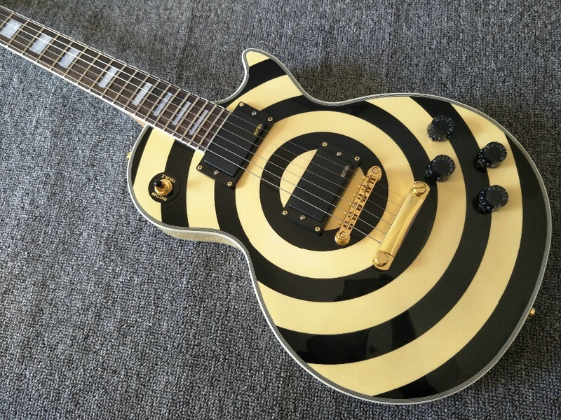 Zakk Wylde Bullseye Cream Electric Guitar China Active EMG Pickup 9V Battery Box