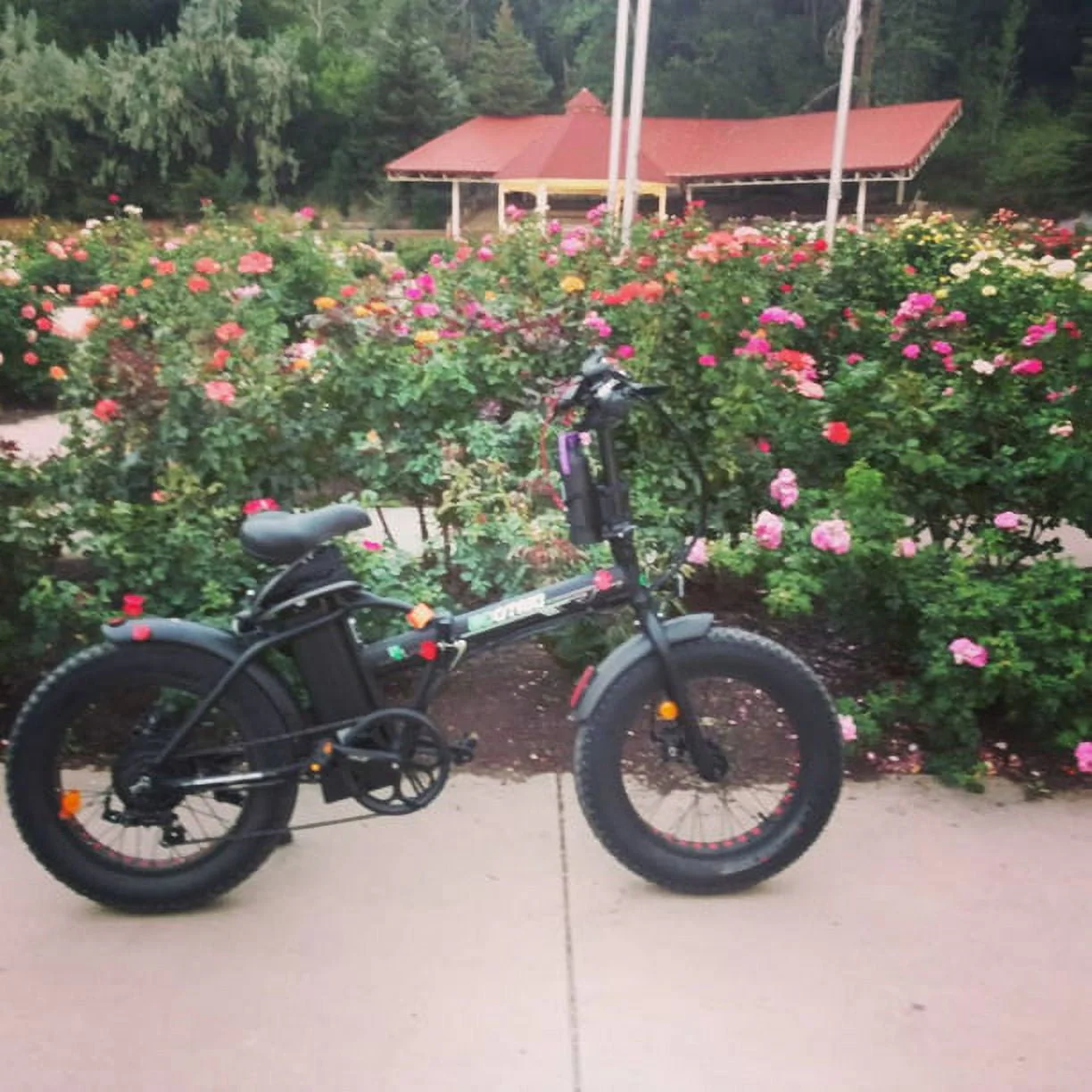 ECOTRIC 20in Folding Fat Tire Electric Bike, 500W, 48V, Black
