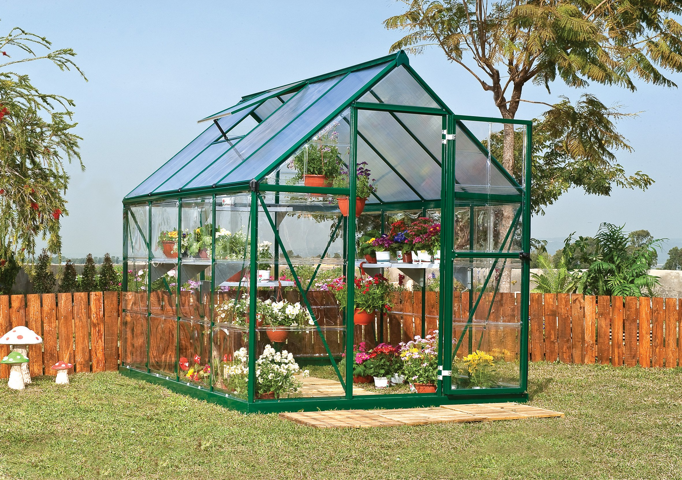 Canopia Hybrid 6' x 8' Greenhouse - Forest Green
