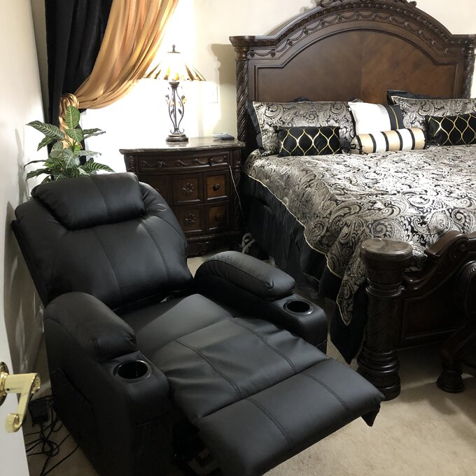 Faux Leather Power Lift Recliner Chair with Massage and Heating