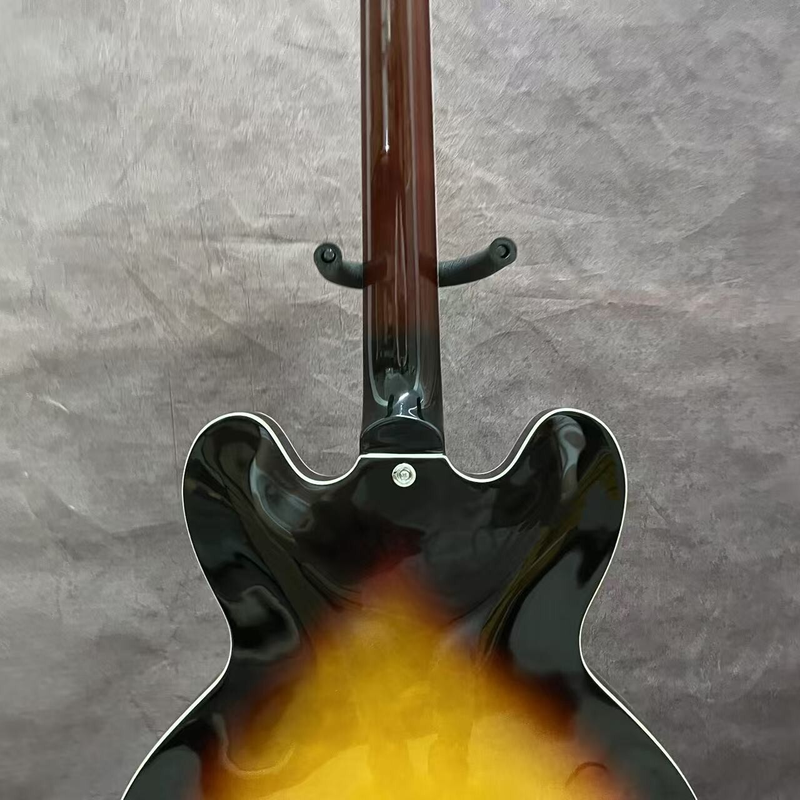 Custom ES-335 Electric Guitar Semi-Hollow Body Caramellato sunburst maple body
