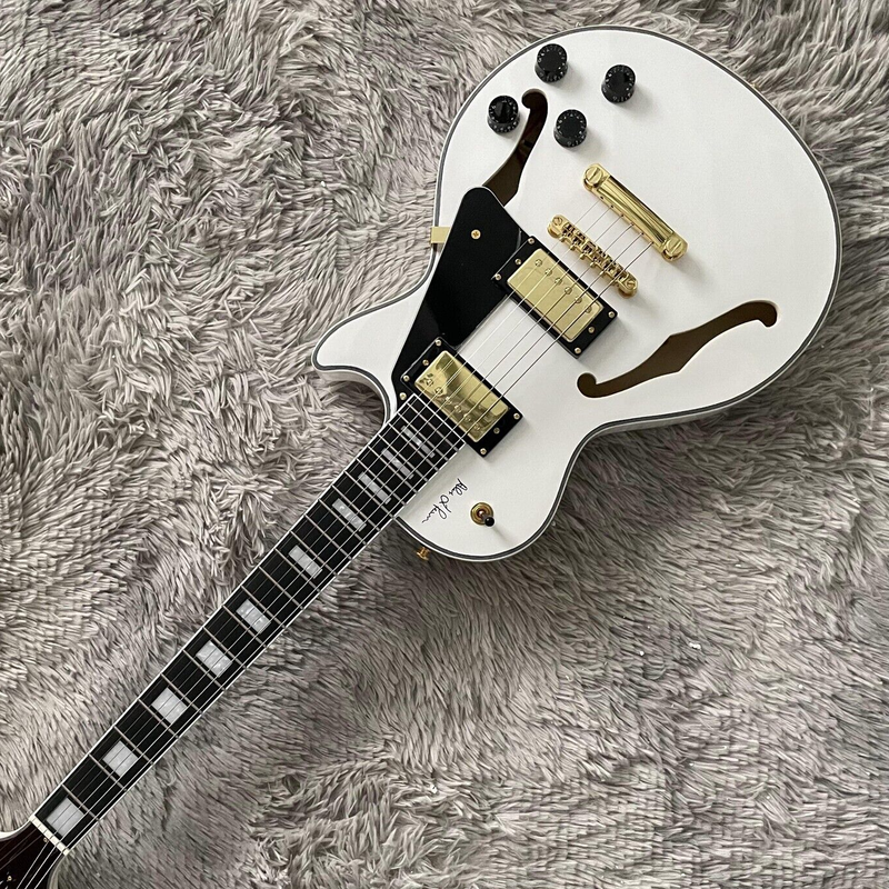 Semi-Hollow Body Electric Guitar 6 String Fretboard