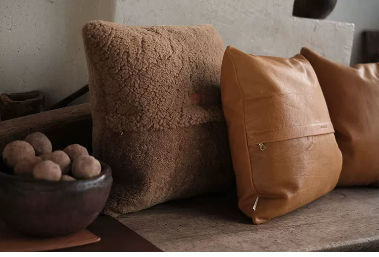 Cowhide down cushion pillow