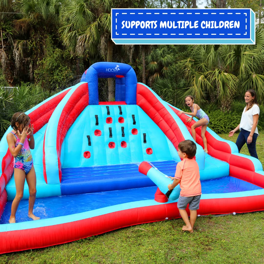 Double Water Slide with Climbing Wall 6.5x13x11 FT Inflatable