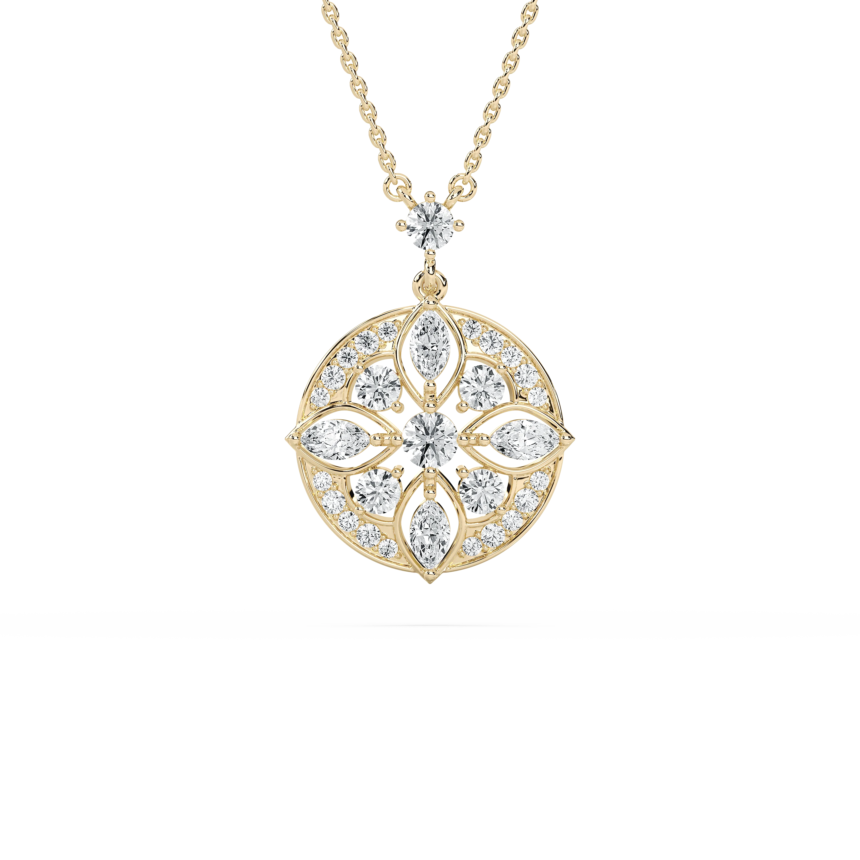 1 ¼ ctw Round Lab Grown Diamond Heritage Pendant  - 18 Inches