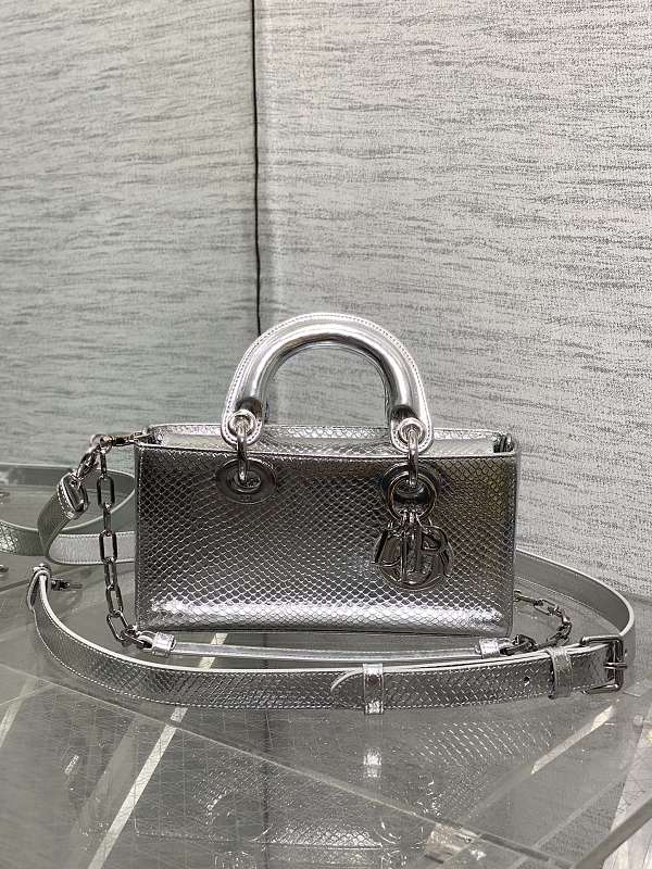 Lady D-Joy Bag Gunmetal Python