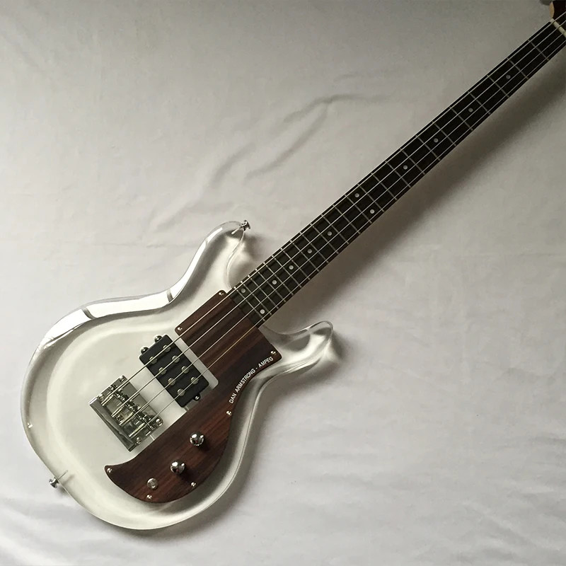 High Quality 4-String And ArmStrong Electric Bass Guitar Acrylic Transparent