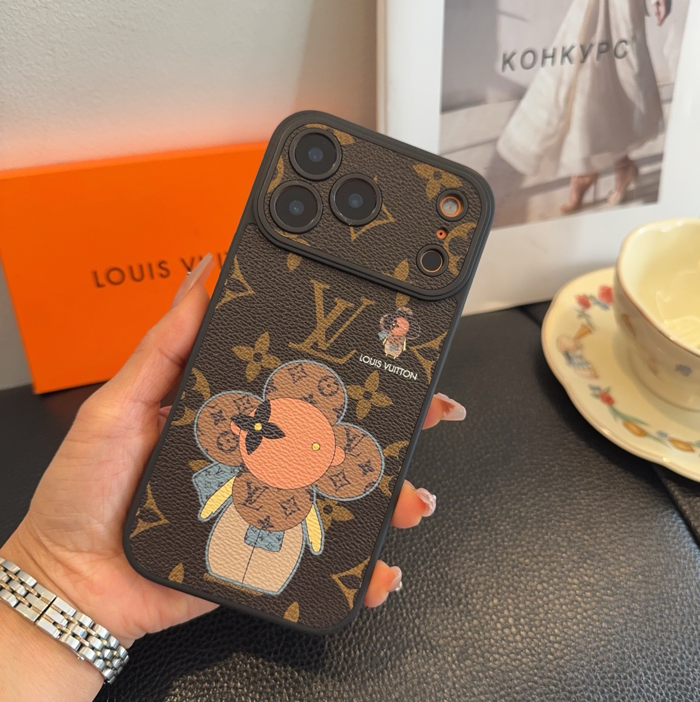 Louis Vuitton Monogram Cartoon Vivienne Doll Luxury Phone Case
