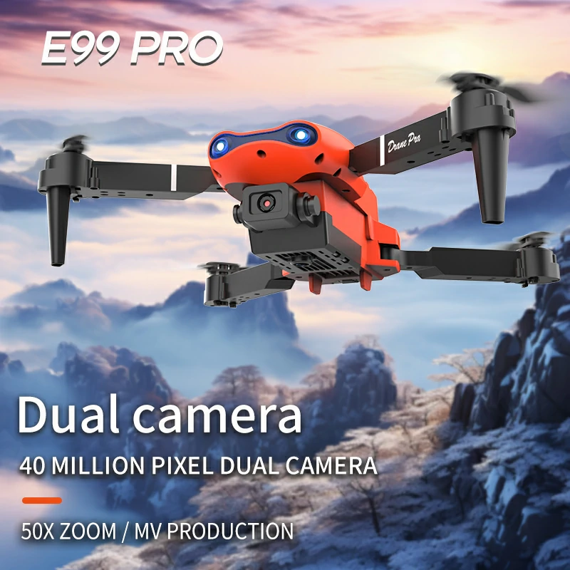 E99 Pro Dual Camera 4K GPS Drone | Foldable Smart Quadcopter with Obstacle Avoidance & 30-Min Flight Time