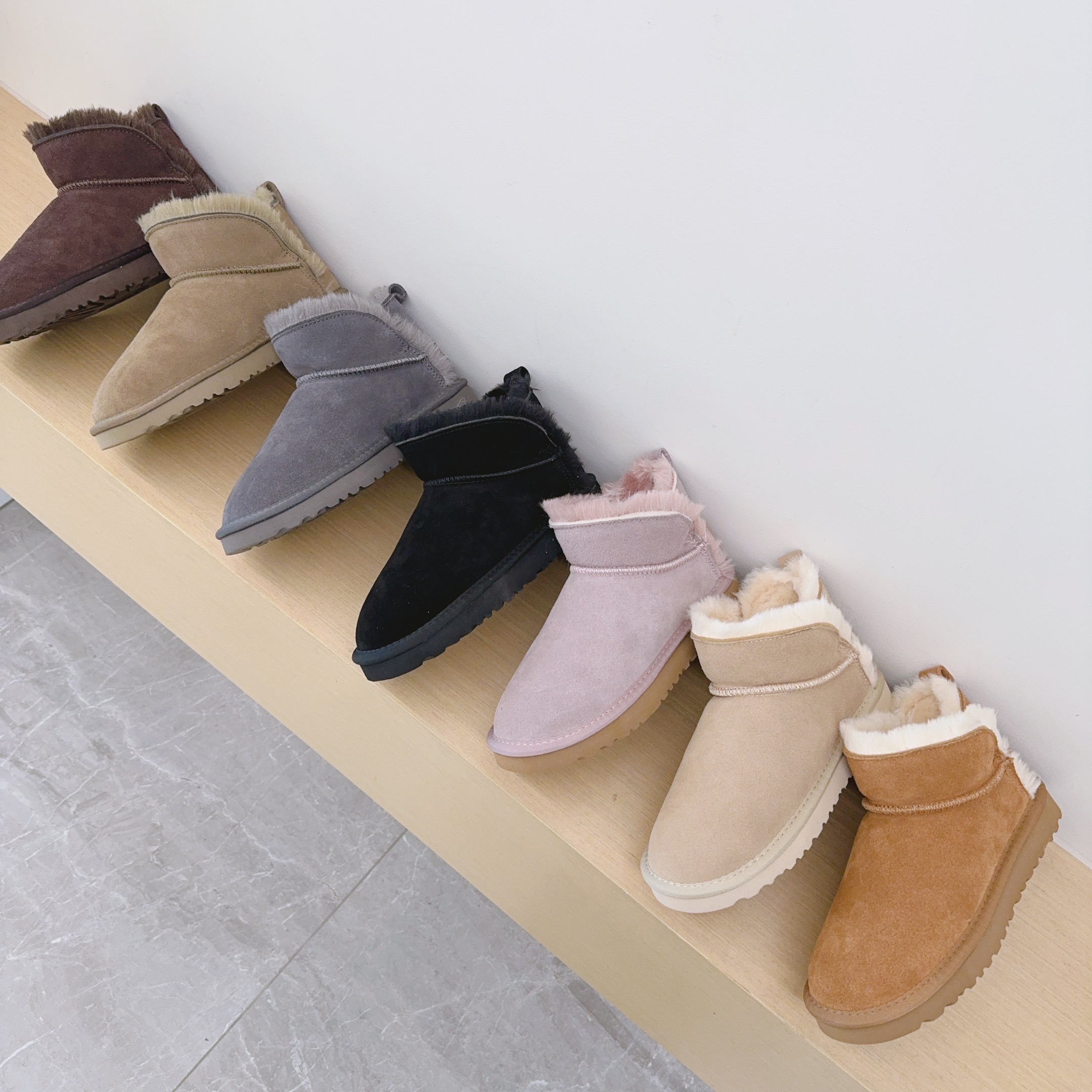 Fur Trim Ankle Boots