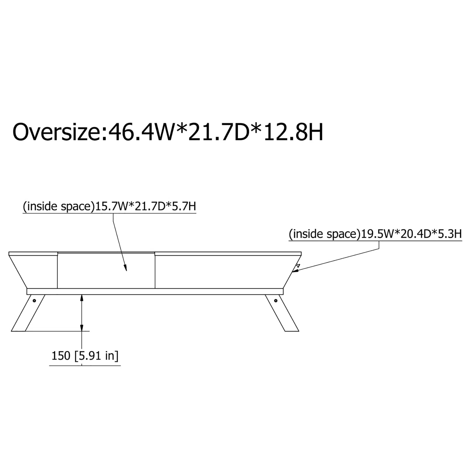 Soto 4 Legs Coffee Table with Storage