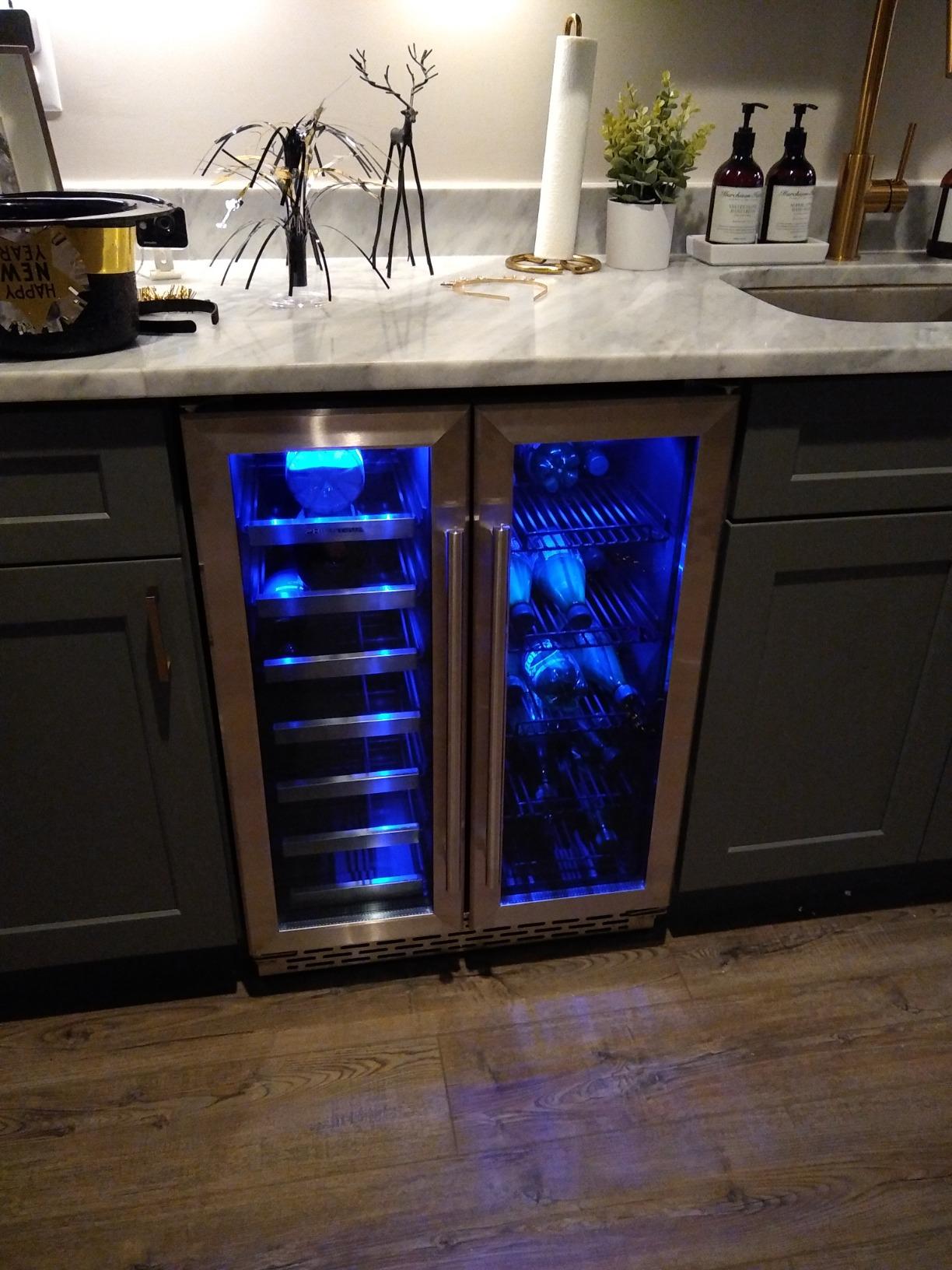 Phiestina 24 Inch Under Counter Wine Cooler - Built-In Dual