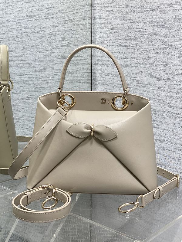 Dior Bow Tote Bag Small Ivory