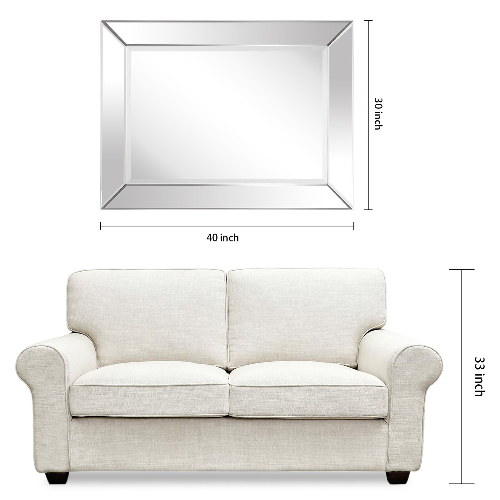 Oren Rectangle Glass Wall Mirror