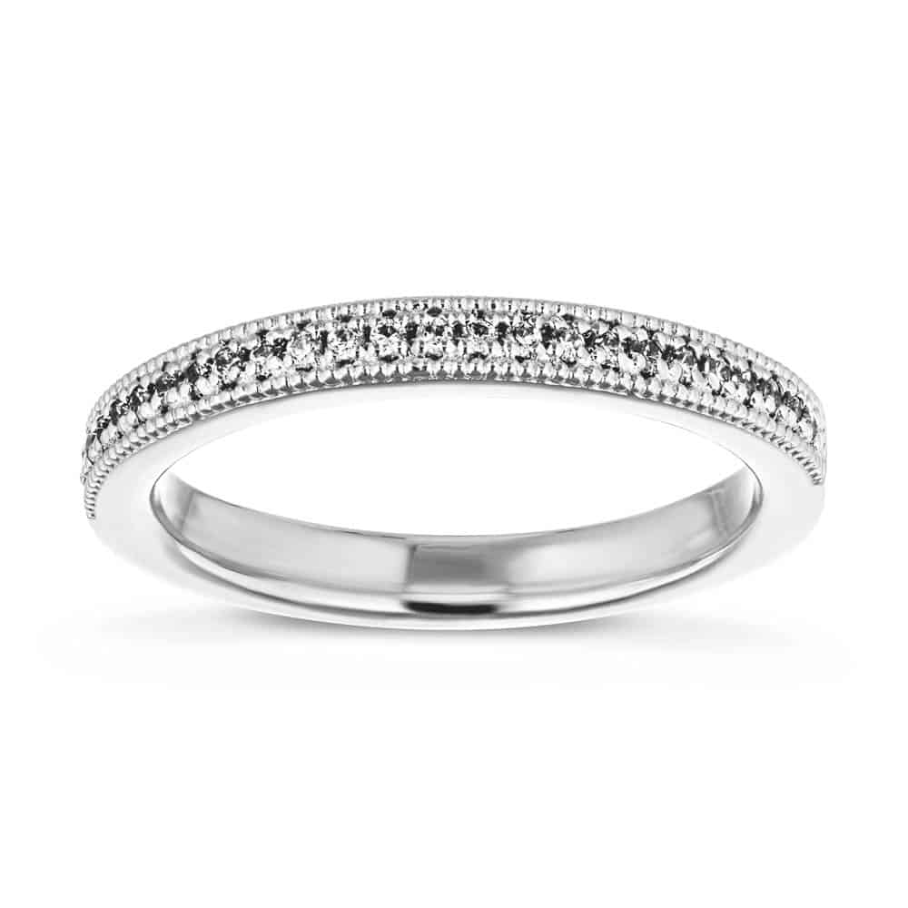 Quimby 1/5 ctw Round Lab Grown Diamond Milgrain Wedding Band
