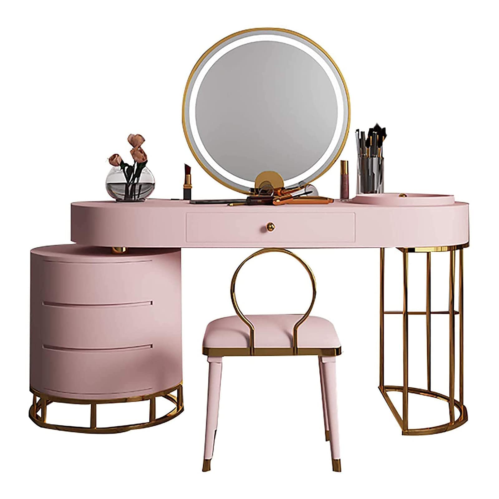 Dressing Table Set Vanity Desk Makeup Table with LED