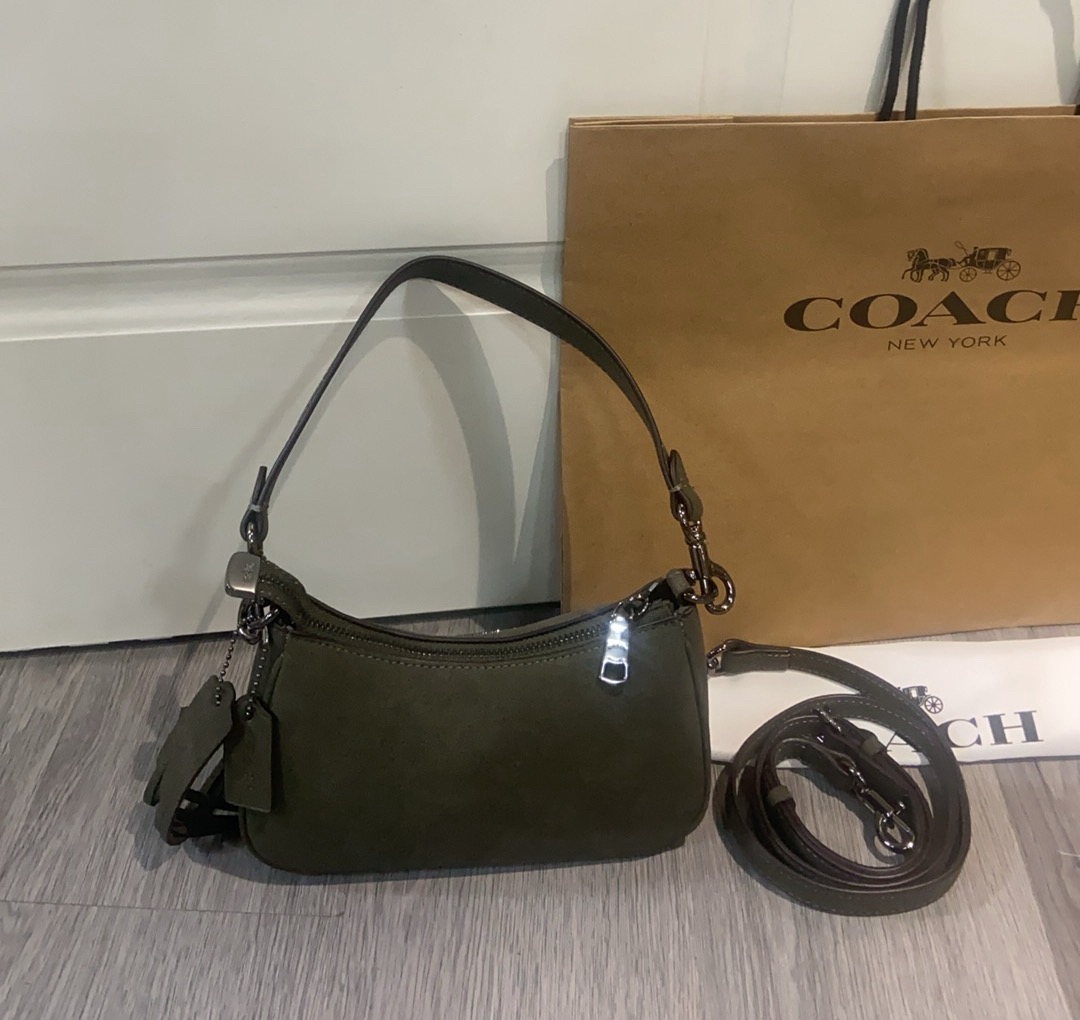 Coach Teri Mini Crossbody Shoulder Bag CCE42 Suede Hobo Handbag