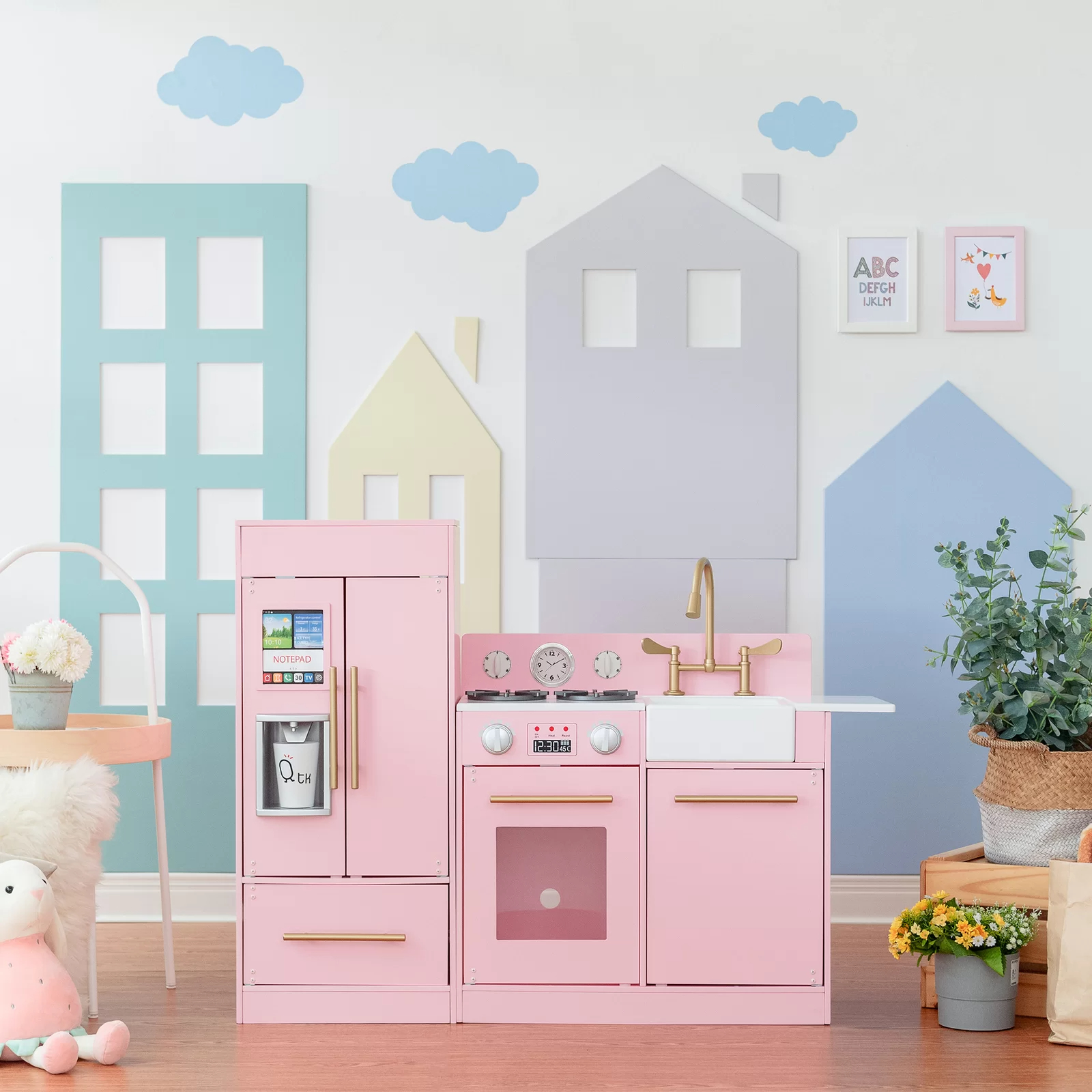 Play Kitchen Toddler Pretend 2 pcs Play Set with Accessories &