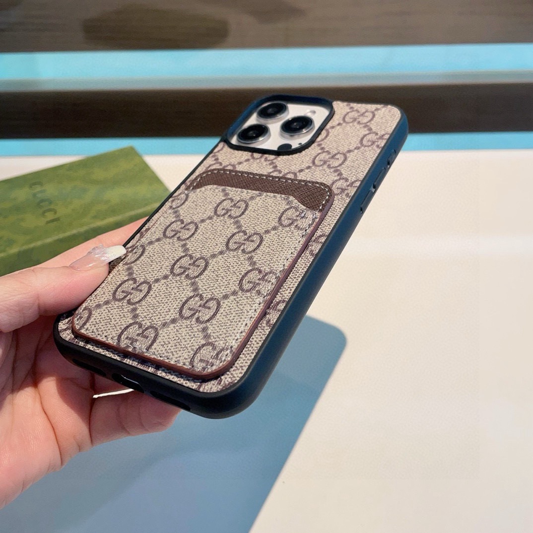 Gucci Classic Monogram Phone Case - Card Slot Full Coverage | Timeless Luxury Collection