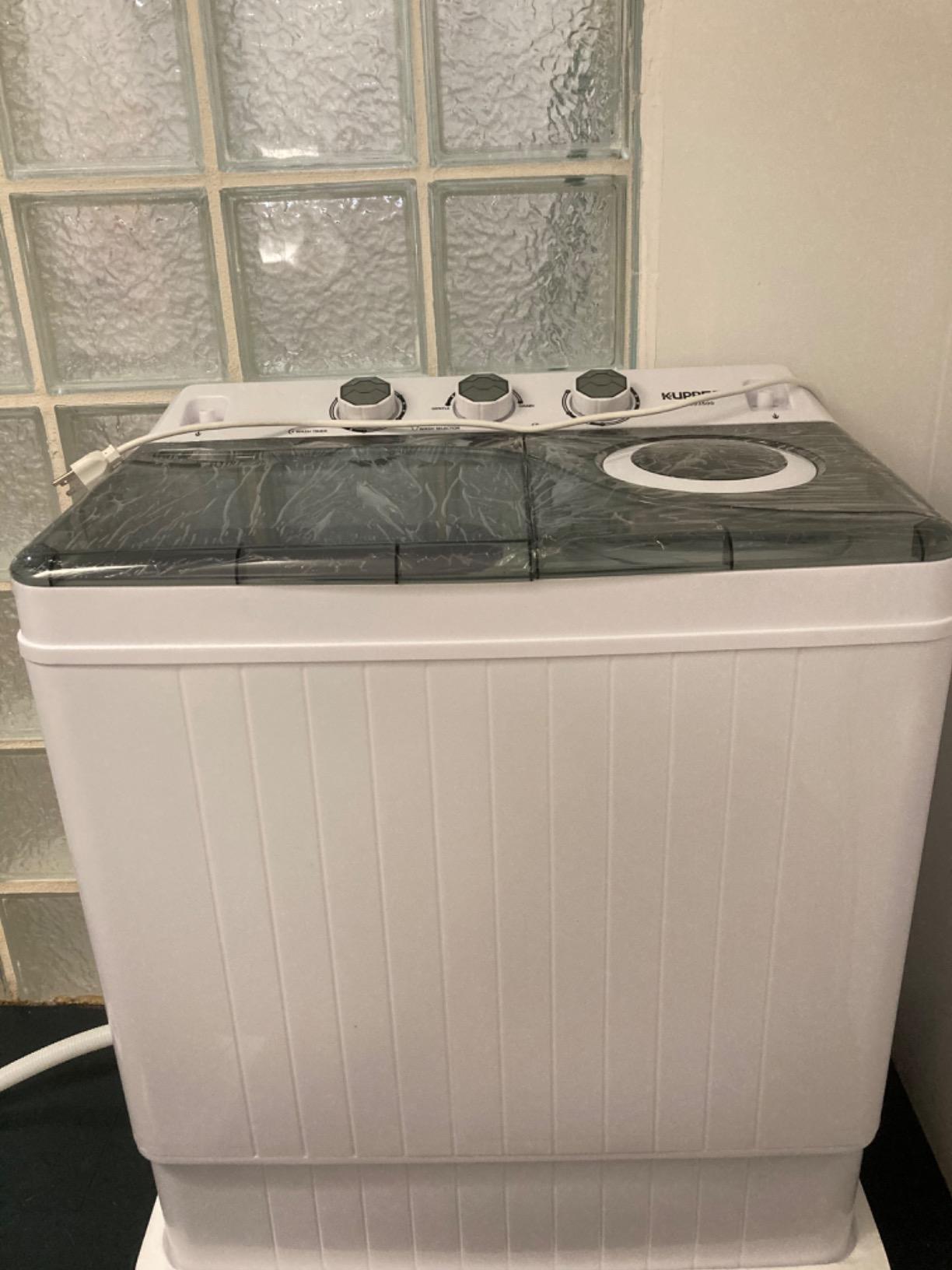 KUPPET Compact Twin Tub Mini Washing Machine 26lbs Capacity
