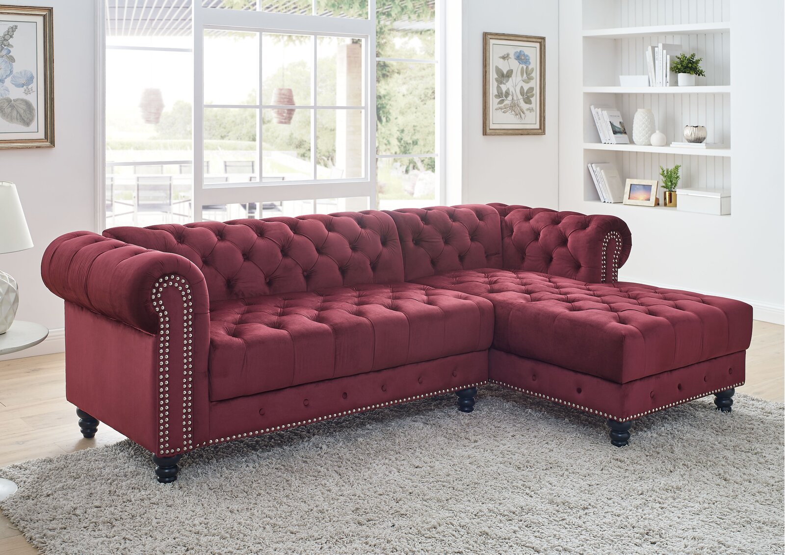 Lora 2 - Piece Upholstered Chaise Sectional