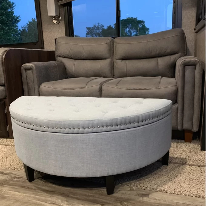 Roxann Upholstered Flip Top Storage Bench