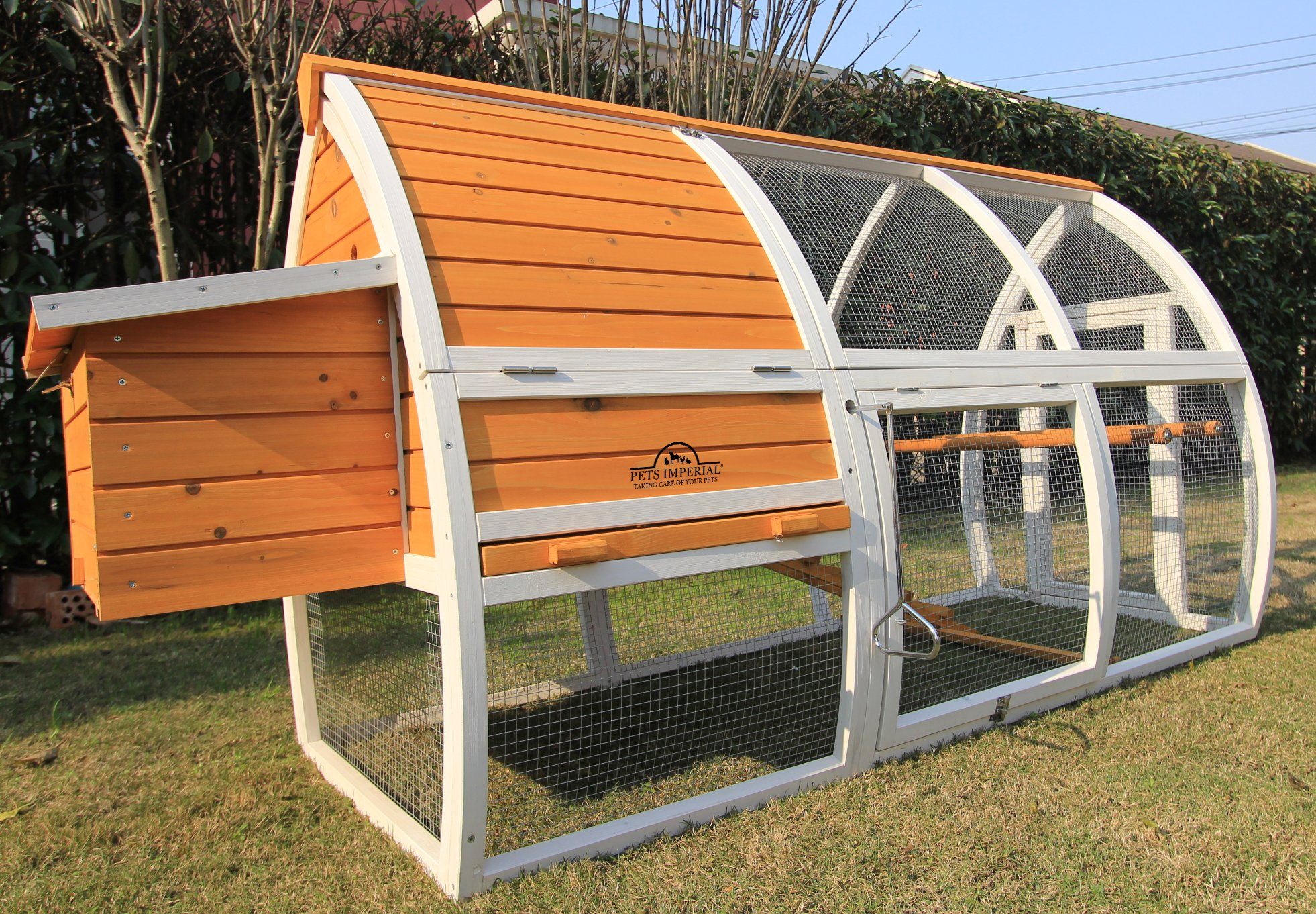 Chicken Coop Chickn House with Sliding Tray & Opening Roof