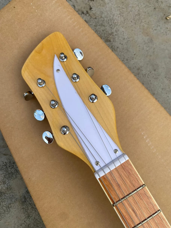 6 Strings Maple Glo Natural Semi Hollow Body Electric Guitar Arched Top& Back