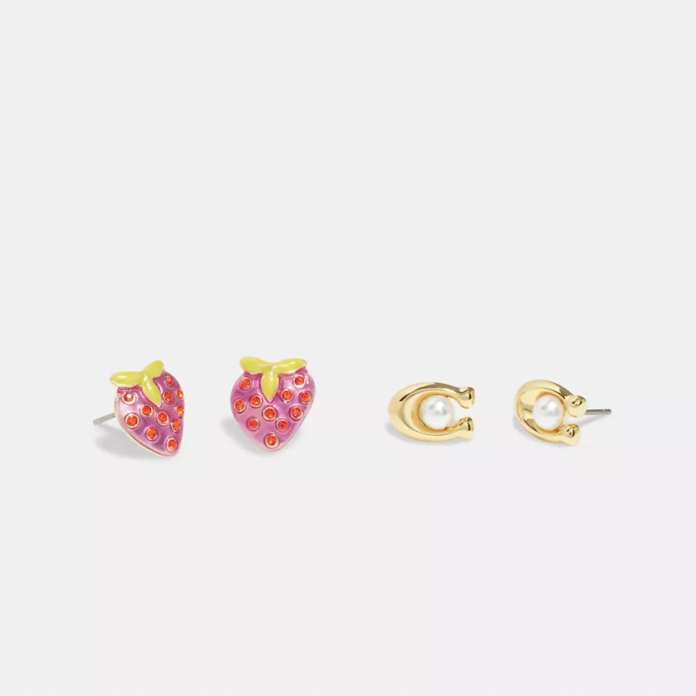 COAthtCH Strawberry Signature Stud Earrings Set