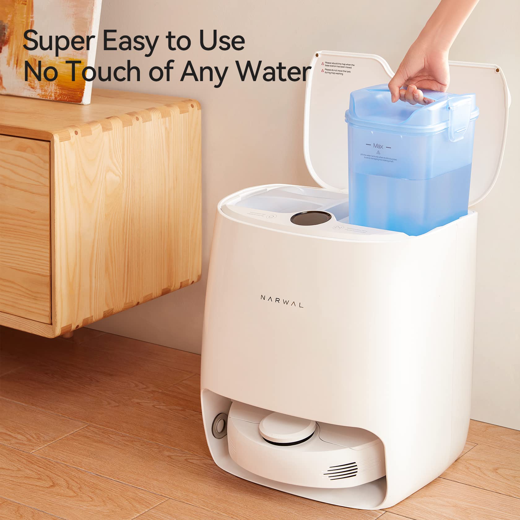Robot Vacuum & Mop Combo with Mop Self-Cleaning