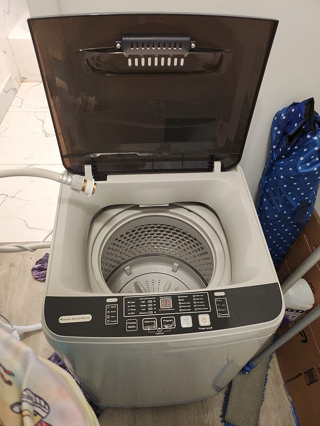 Portable Washer Nictemaw 17.8Lbs Capacity Full-Automatic Washer