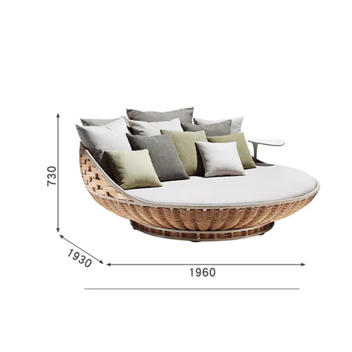 Outdoor rattan hammock round swing rattan chair bird's nest