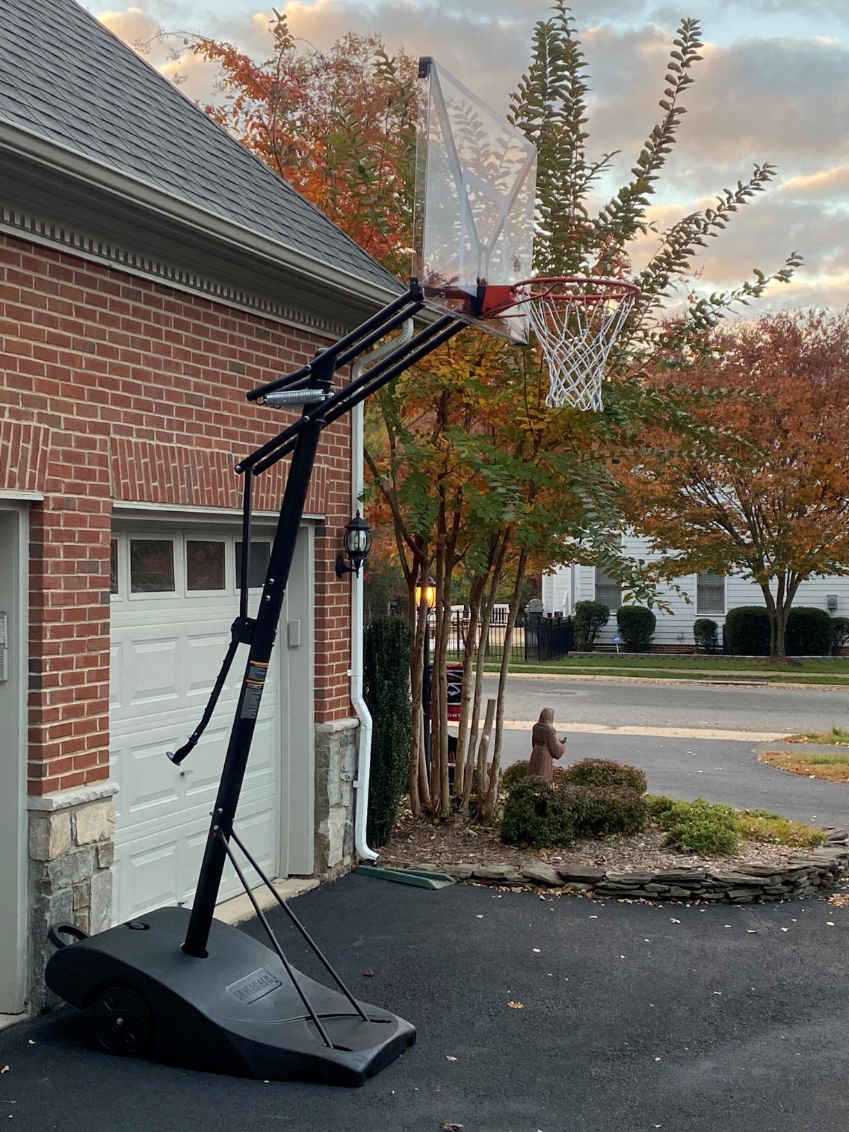 Portable Height-Adjustable Basketball Hoop - Easy Lift & Roll