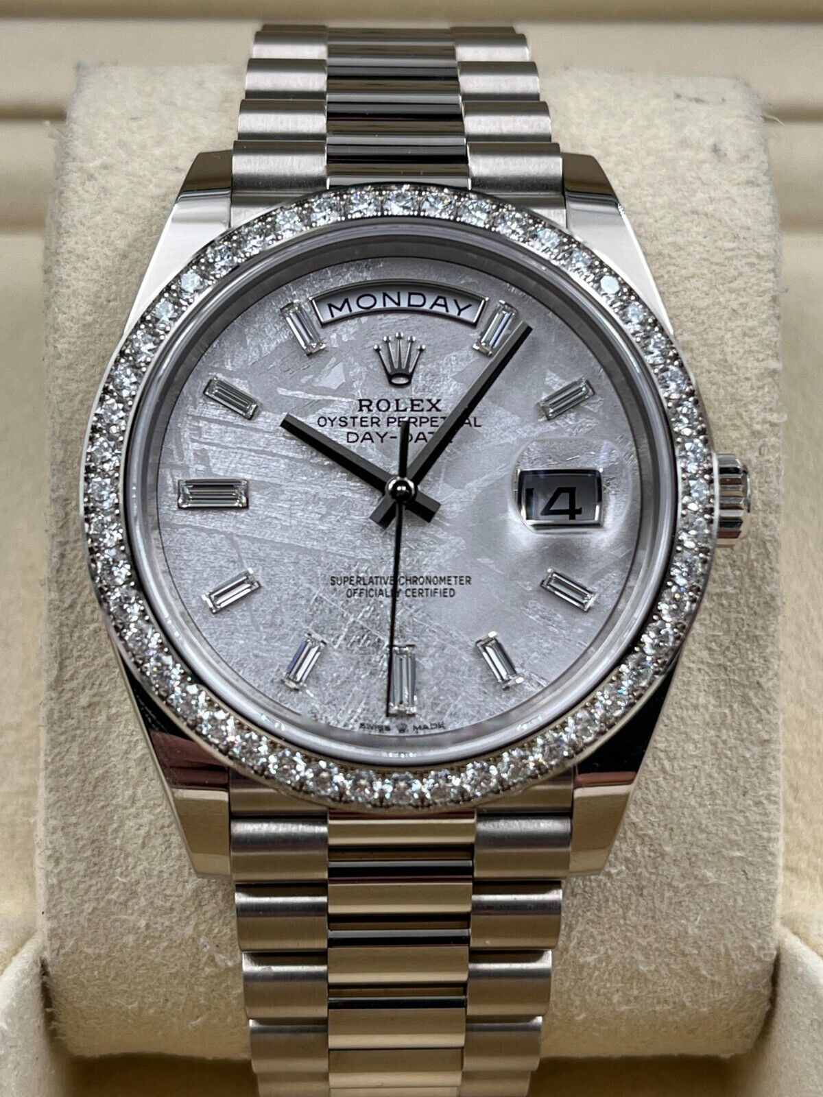 【Super Clone】RLX  Day-Date 40mm 228349RBR-0040 Meteorite Dial President Bracelet