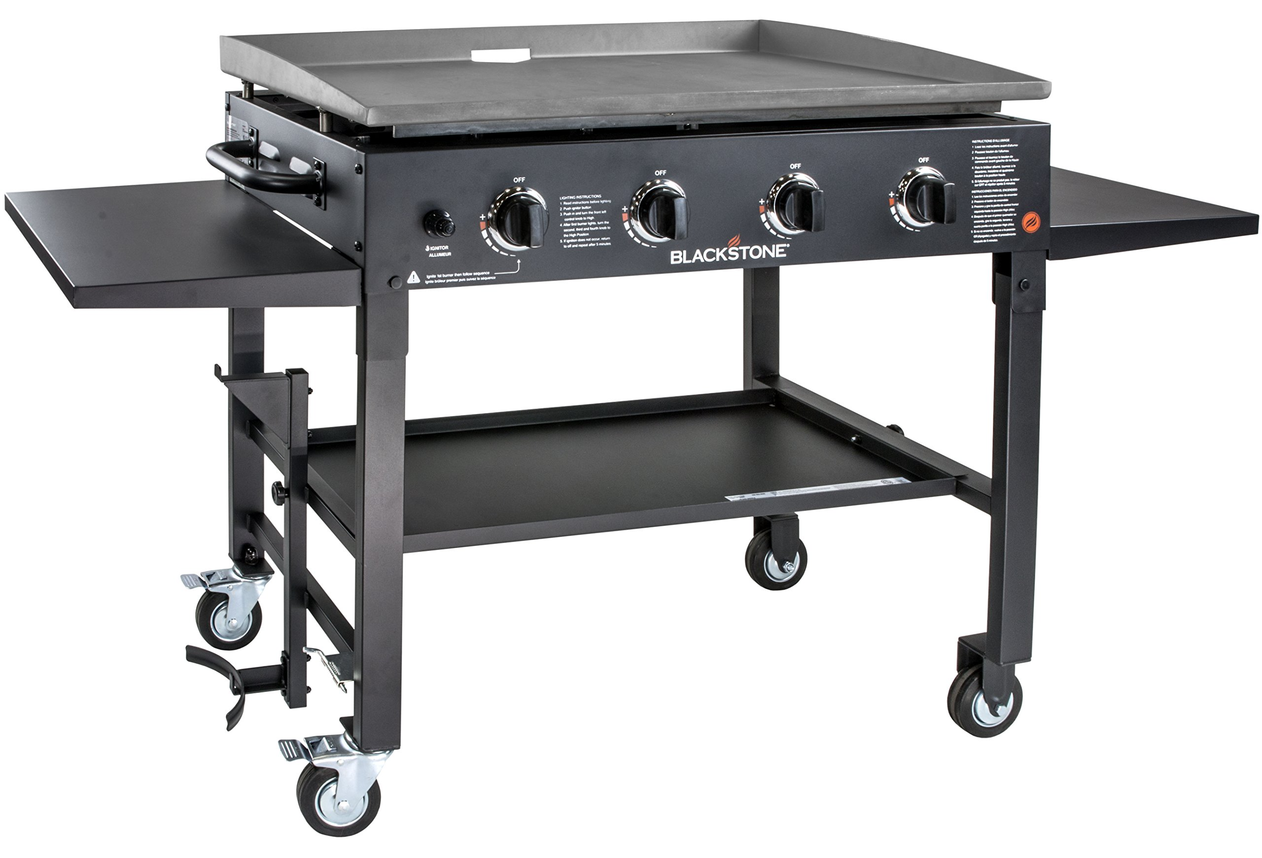 Blackstone 36 Inch Gas Griddle Cooking Station 4 Burner Flat