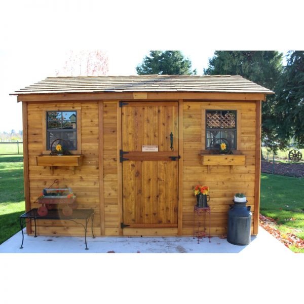 9 ft. W x 6 ft. D Solid Wood Storage Shed