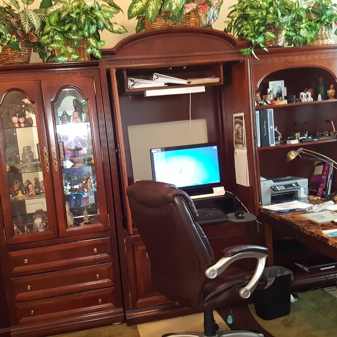 Raker 4 Piece Rectangular Executive Desk Office Set