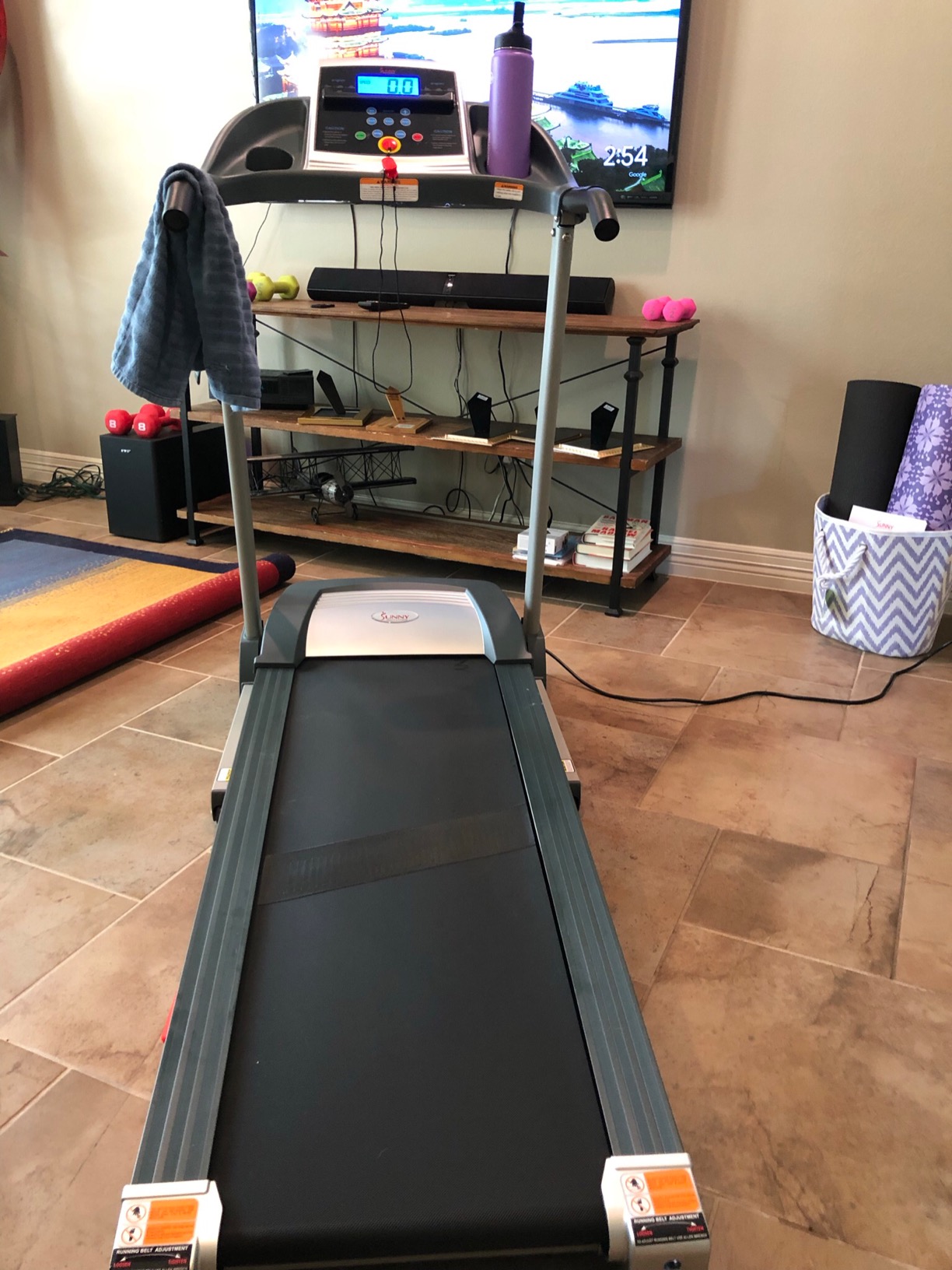Folding Incline Treadmill with Optional Exclusive SunnyFit App