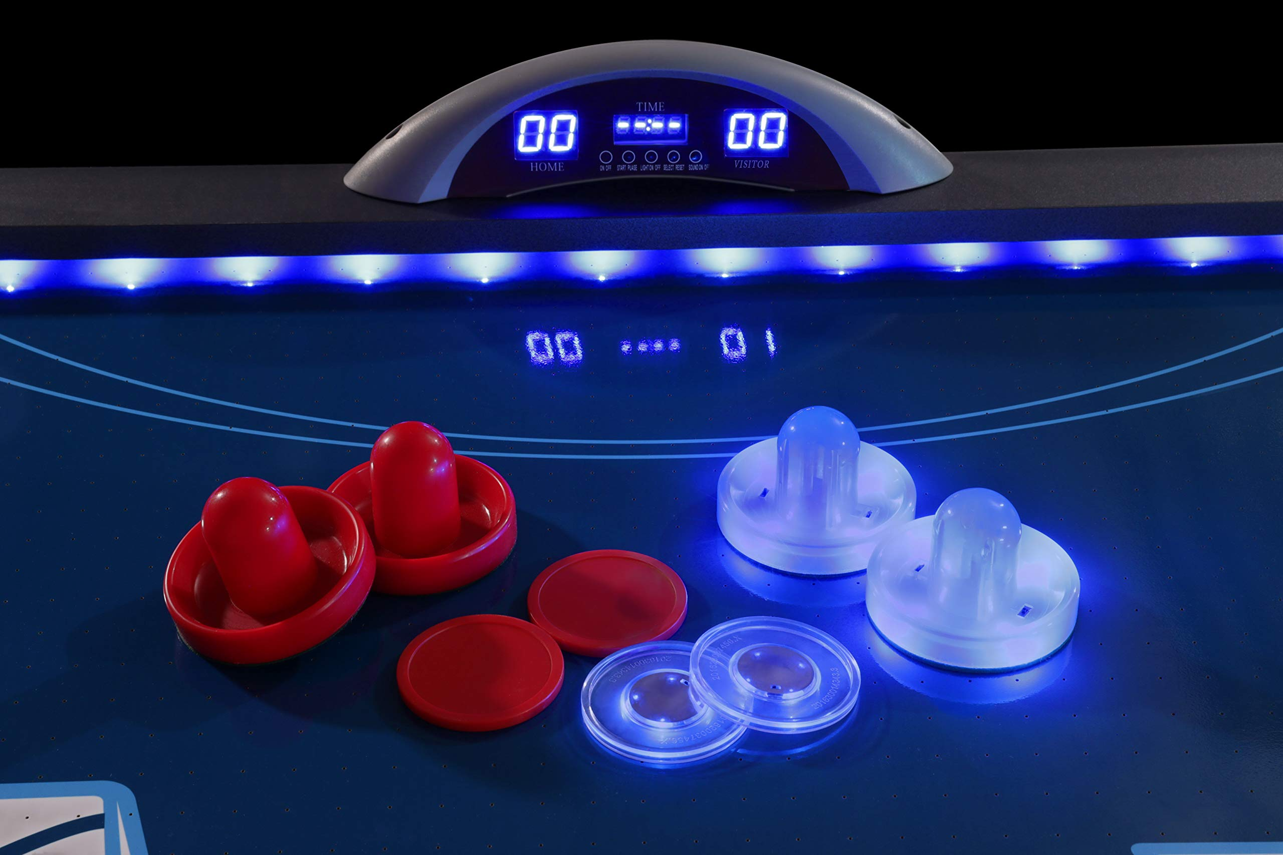 7.5 ft LED Light UP Arcade Air Powered Hockey Tables - Includes