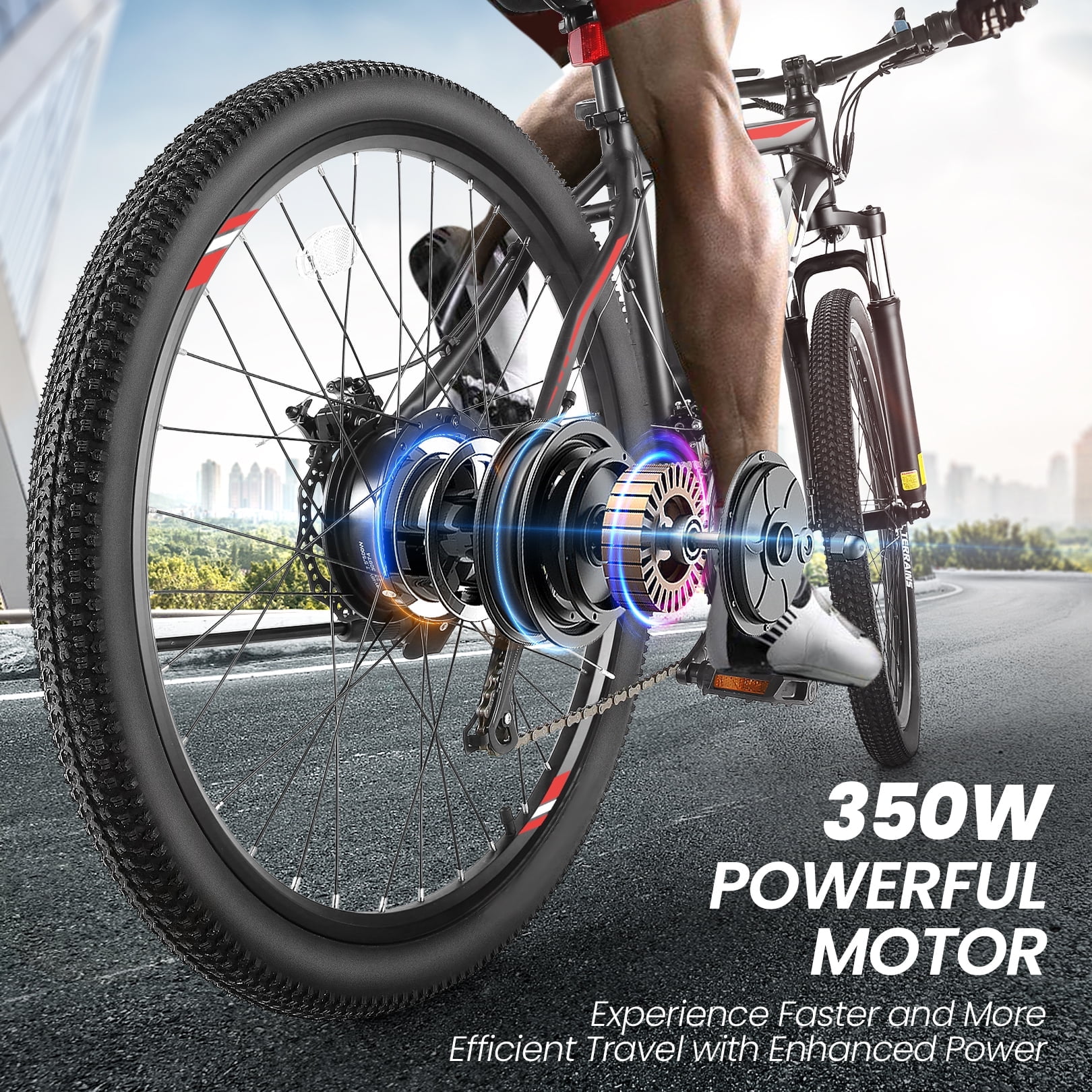 Gocio 26in Electric Mountain Bike, 350W, 36V 374.4Wh