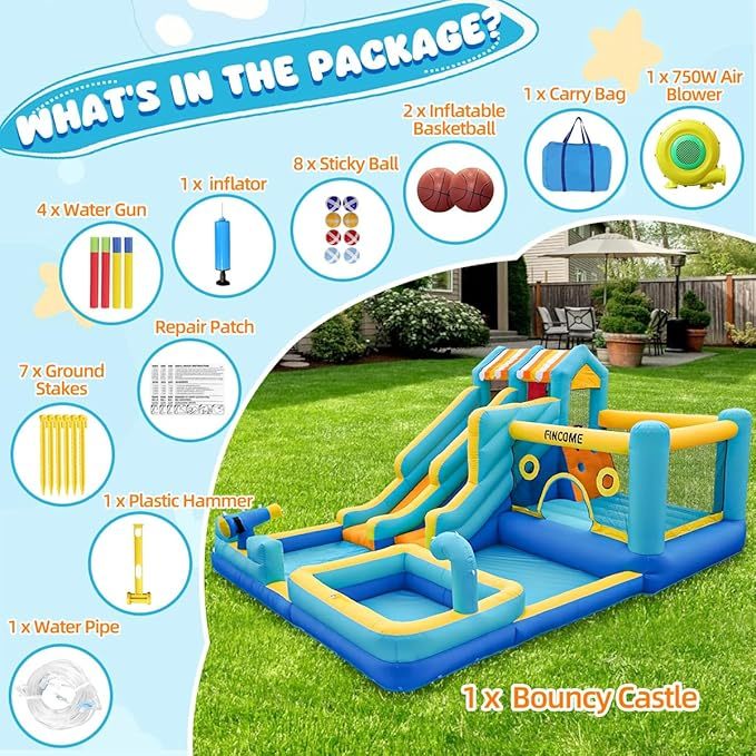 💧 The perfect backyard water park for exciting summer adventures.