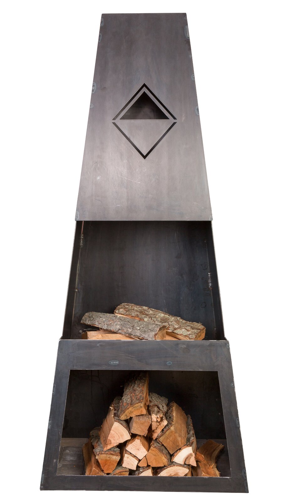 Dillonvale 66'' H Steel Wood Burning Fireplace