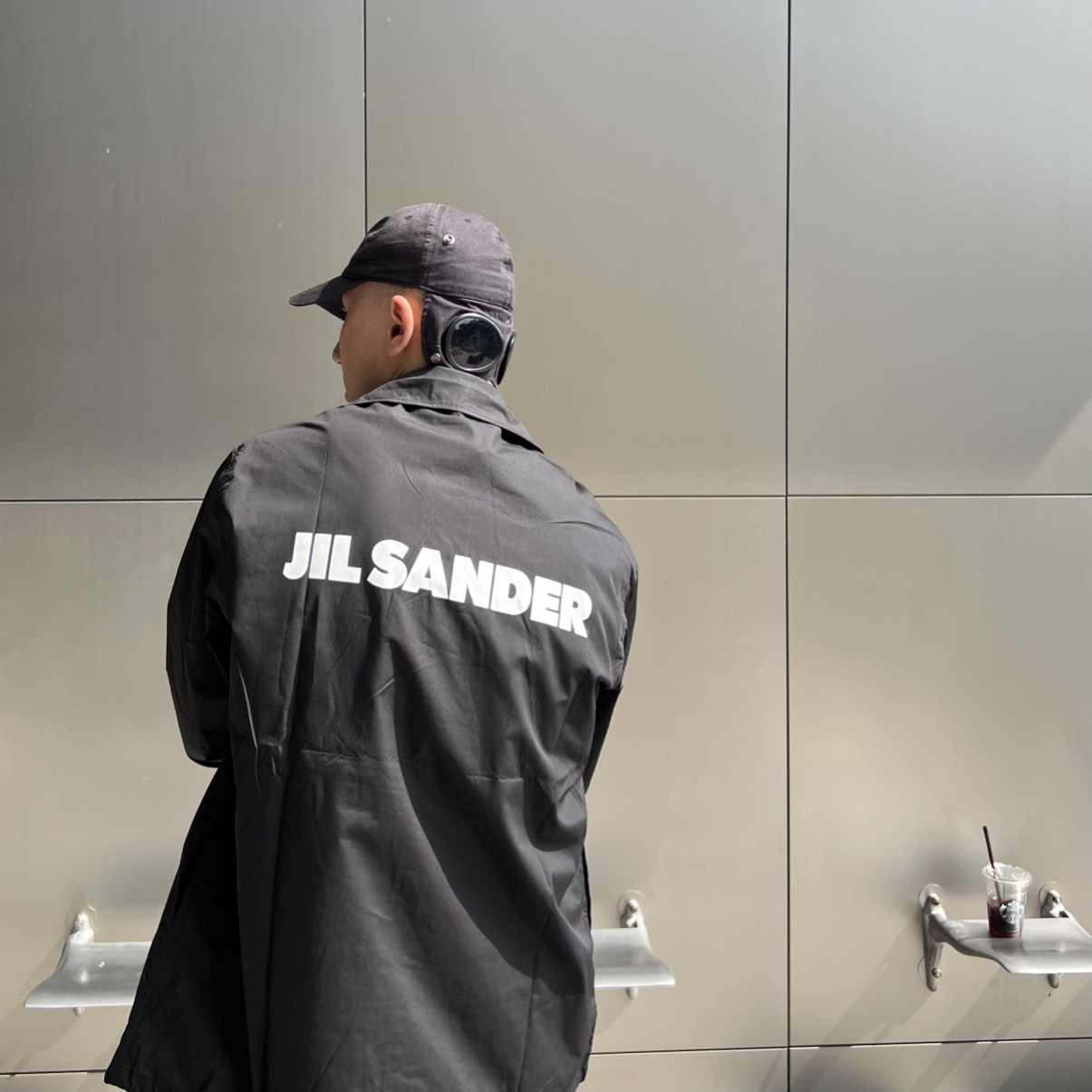 Jil Sander monogram print jacket trench coat for men and women