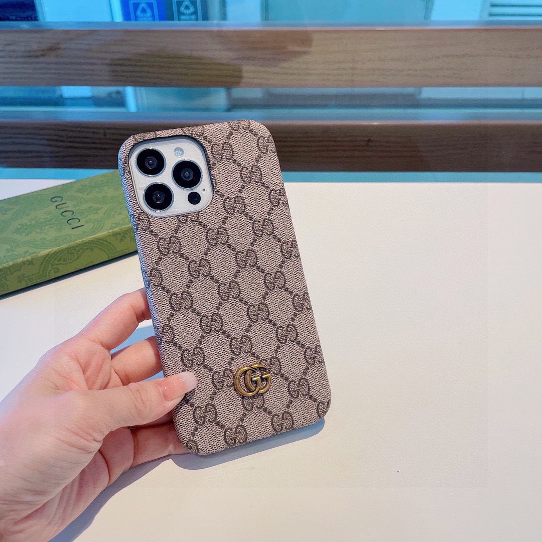 Gucci Classic Monogram Phone Case | Metal Logo & Polished Edge, In Sync with Official Launch