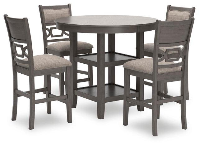 Langwest / Wrenning / Erinberg Counter Height Dining Table and 4 Bar Stools