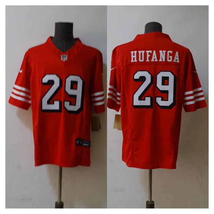 San Francisco 49ers Jersey Limited Editio Red Retro NO.29 HUFANGA