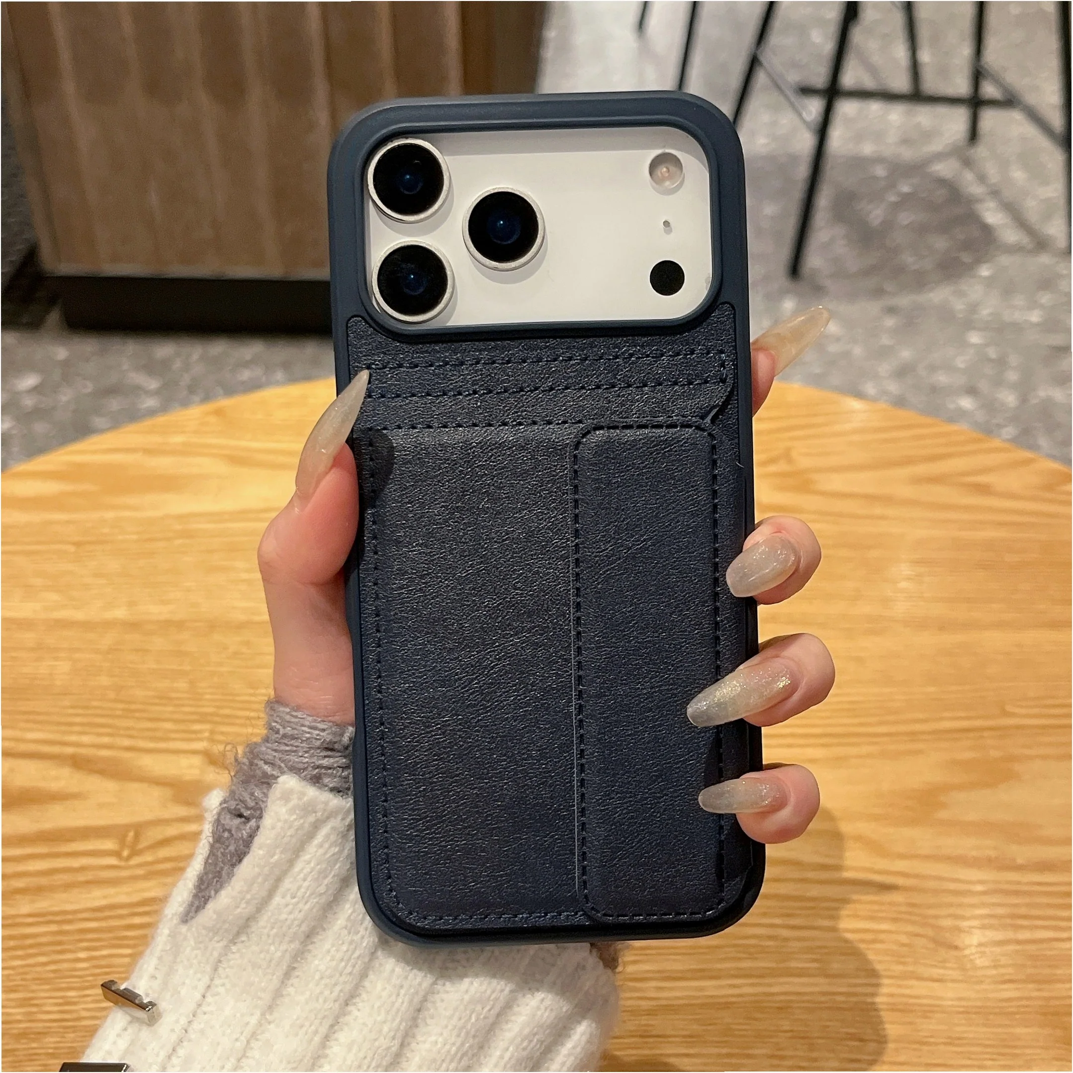 iPhone 16 Pro Max Protective Case Leather - back view